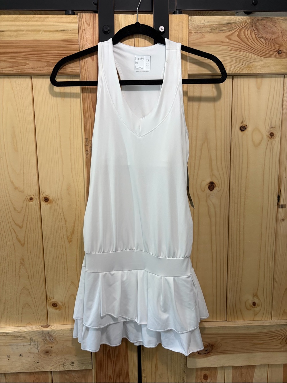 Lucky In Love White Sleeveless Sport Dress Size XS New w/ Tag Tennis Pickleball